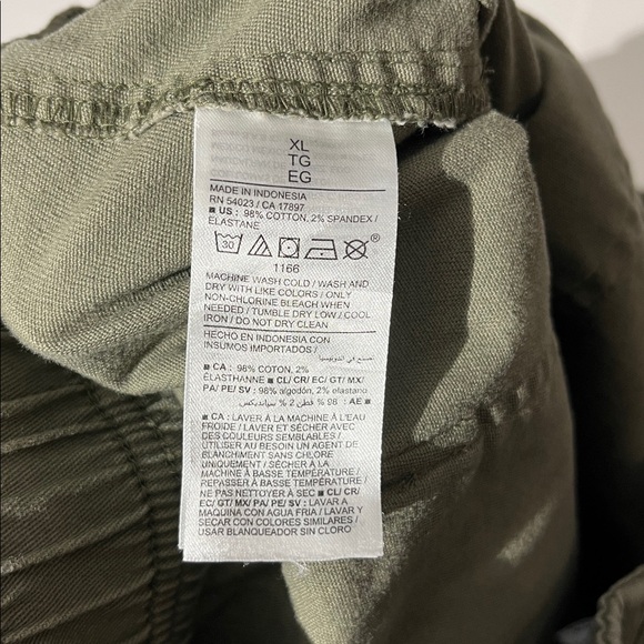Old Navy High Rise Pulla Comfort Waistband XL Utility Cargo Pants Olive Green - Picture 6 of 8
